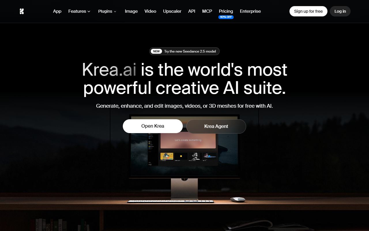 Krea — снимок сайта