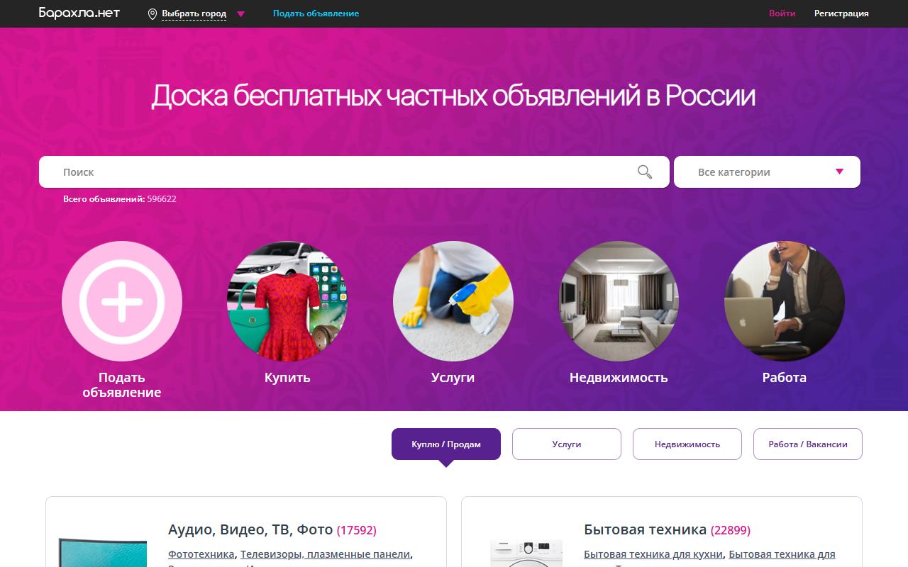 Барахла.нет — снимок сайта