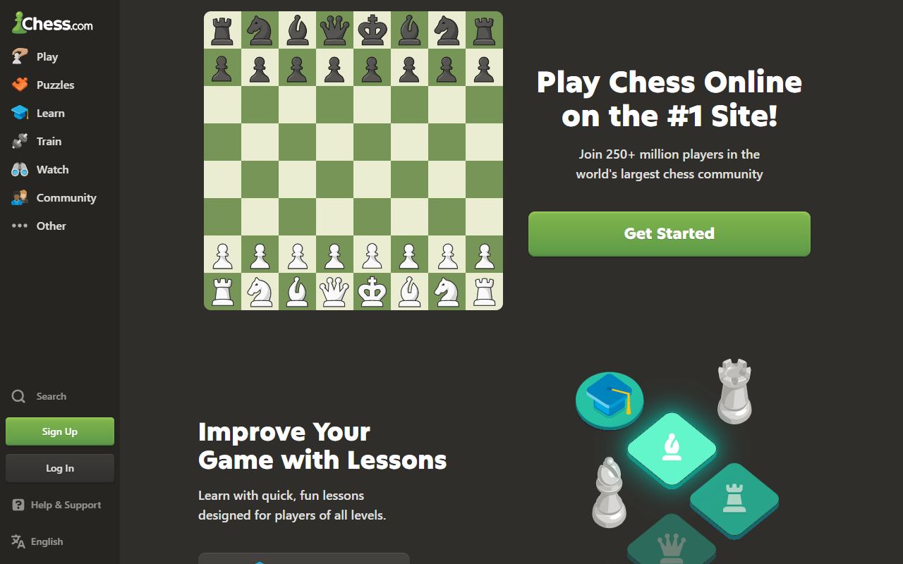 Chess.com — снимок сайта